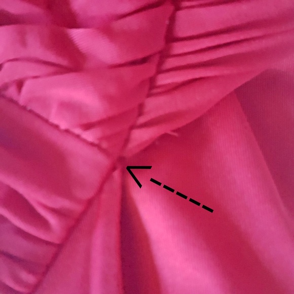 BCBGMaxAzria Backless Midi Stretch Ruched Dress L - Picture 8 of 8